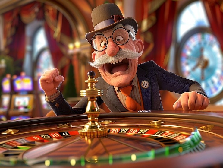 Studio dealer langsung funslot menampilkan mesin pengundian Live Draw dengan kamera multi-sudut